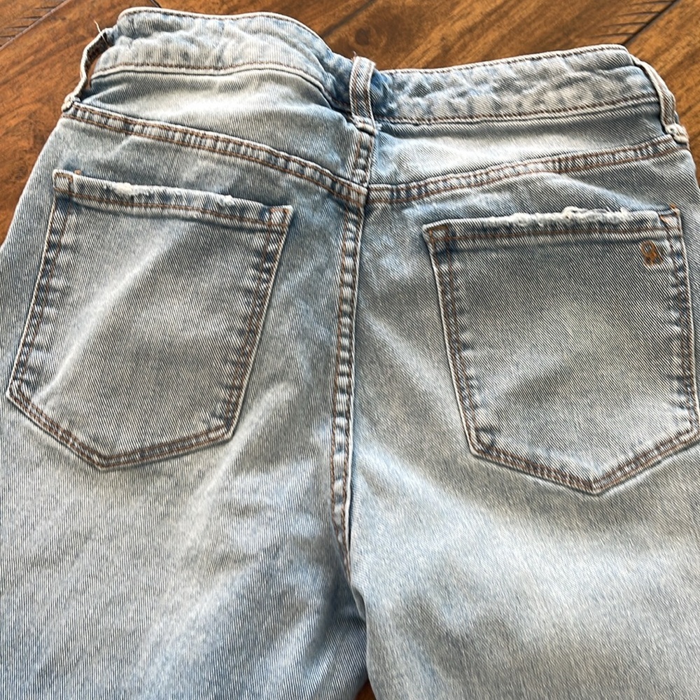 Jessica Simpson light wash blue denim jeans button fly flirt straight boot sz 27 - Picture 10 of 15